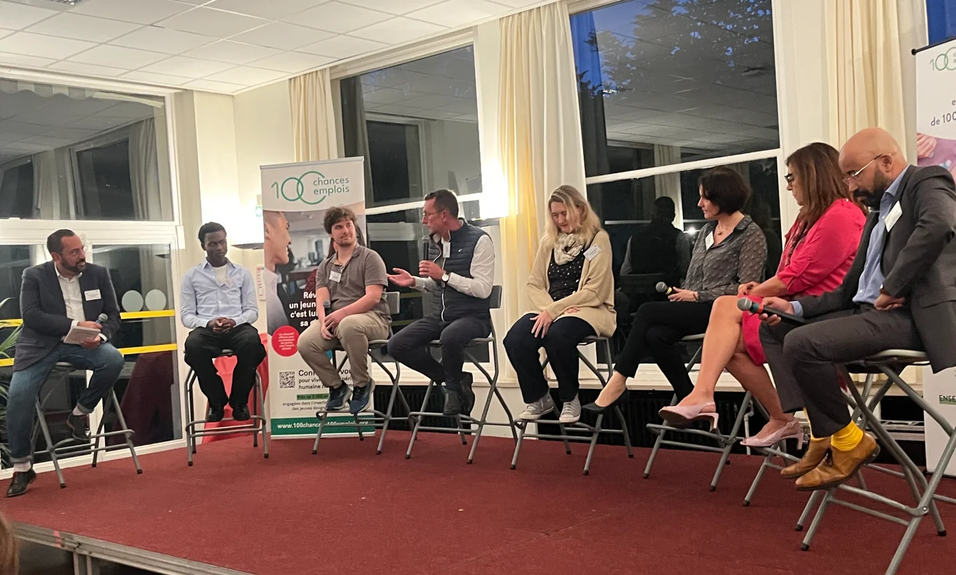 Table ronde speakers pour la soirée des 20 ans de 100 Chances 100 Emplois