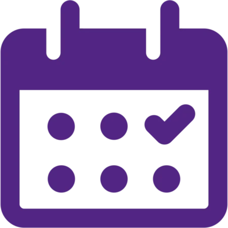 Picto violet grande taille pour Calendrier de formation