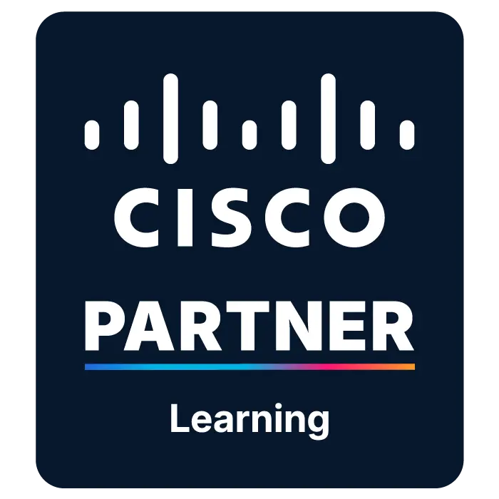 logo Cisco Learning Partner fond noir