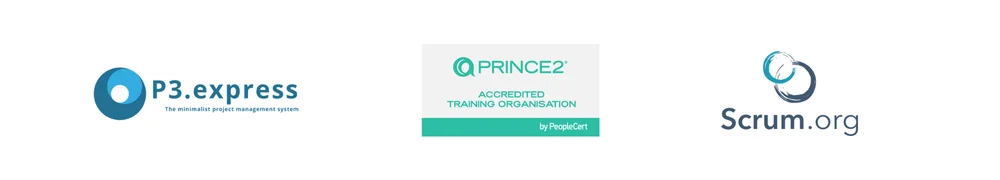 logo p3.express, PRINCE2 et Scrum.org