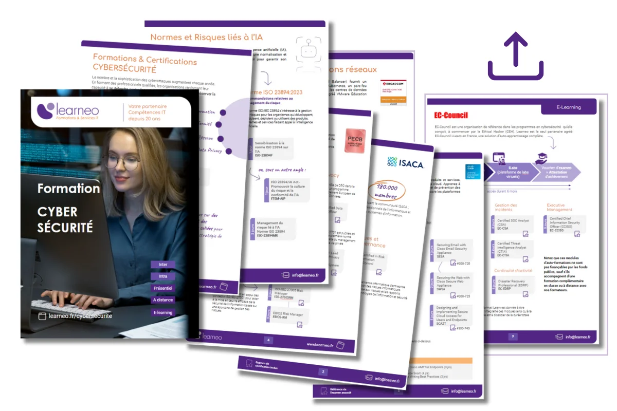 Pages catalogue formation et certification en cybersécurité