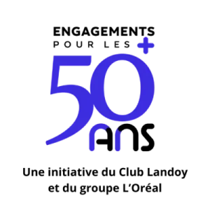 Logo Engagements pour les +50 ans - une initiative du club Landoy et du groupe L'Oréal